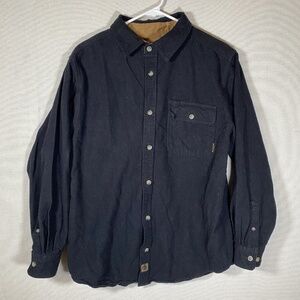 Mens Legendary Whitetails Shirt Jacket Black Long Sleeve Size Medium Shacket